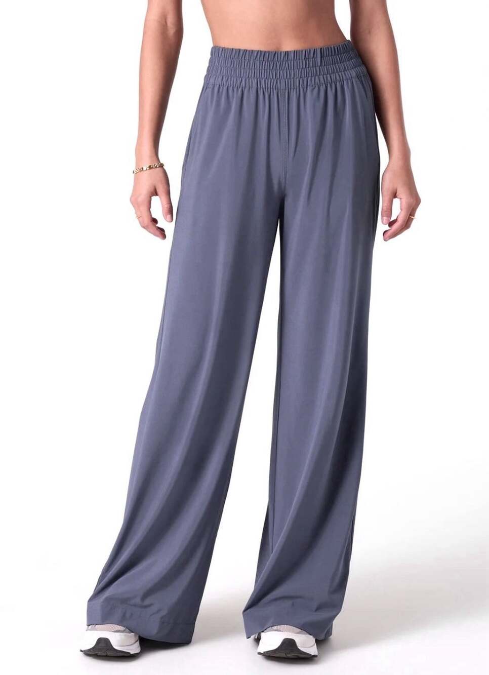 Vuori Villa Wide Leg Pants Womens Size XL-Long Gray Inseam 33” High Rise